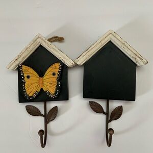 Butterfly Wall Hook Set - Black and Yellow